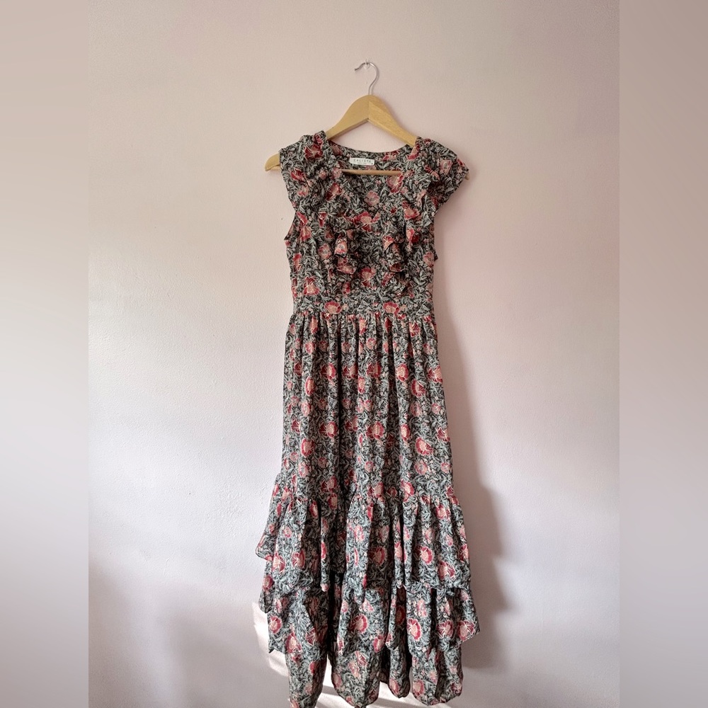 Black floral maxi dress